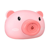名凌 小猪泡泡机全自动灯光电动吹泡泡相机 泡泡猪小包装 粉色/蓝色/卡其 10件装