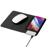摩米士(MOMAX)无线充电器鼠标垫安卓苹果通用10W快充 创意多功能可折叠鼠标垫 黑色