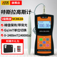 胜利仪器(VICTOR)数显高斯计磁场测量仪高精度特斯拉计磁强计测磁仪5级精度VC862A