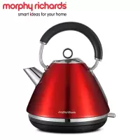 摩飞电器(Morphyrichards)电热水壶 304不锈钢家用大容量烧水壶 MR7076A 红色1.5L
