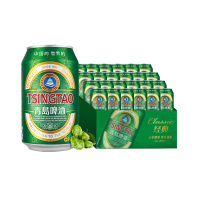 青岛啤酒(TSINGTAO)经典11度330ml*24罐 整箱装