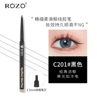 [精细滑柔眼线胶笔C201#黑色]ROZO精雕极细眼线液笔防水不晕染持久彩色下睫毛女自然持久彩色