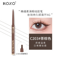 [C203#茶棕色]ROZO精雕极细眼线液笔防水不晕染持久彩色下睫毛女自然持久彩色