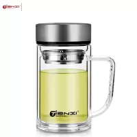 TiaNXI天喜智琦办公玻璃杯+杯刷 TBL153-520