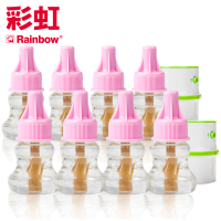 彩虹(RAINBOW)乖乖电蚊香液套装(灭蚊液) 8瓶液 2个电蚊香器(无味240夜) 驱蚊液驱蚊器电热蚊香液