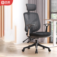 西昊(SIHOO) M56 人体工学电脑椅 办公椅可躺 会议椅 电竞椅 多功能调节老板椅 转椅(固定扶手)