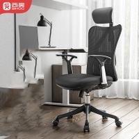 西昊(SIHOO) M16-201 人体工学椅电脑椅家用电竞椅双向调节腰枕企业采购办公椅 学生宿舍椅 黑色