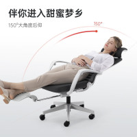 西昊(SIHOO) M88/81 午休办公椅居家电脑椅学习椅人体工学靠背椅可躺老板椅宿舍椅电竞椅 白色