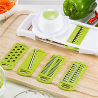 ZHENKAI 厨房多功能切丝切菜器 5刀片装 刨丝器擦丝器土豆丝黄瓜切片器