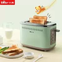 小熊(bear)多士炉烤面包片馒头片机全自动家用小型吐司机不锈钢包边烤2片吐司神器 DSL-C02A1