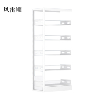 风雷顺图书馆书架阅览室货架资料档案架钢制书架双面五层主架