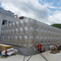 304不锈钢水箱水塔储水罐消防水箱(含安装布管铺设接口等)规格:10*6*3米