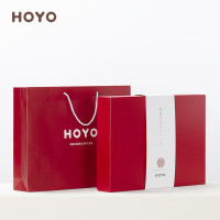 HOYO毛巾中国红毛浴3件套 毛巾2条+浴巾1条代