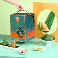 鲜品屋鲜品雅粽礼盒1550g粽子咸鸭蛋流心果仁酥组合装端午礼盒