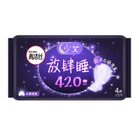 高洁丝经典系列丝薄棉柔卫生巾夜用420mm4片(起订定量5包,低于5包不发货)