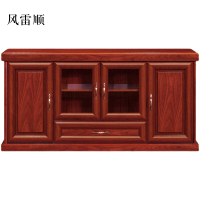 风雷顺胡桃色餐边柜简约茶水柜四门1600*400*800