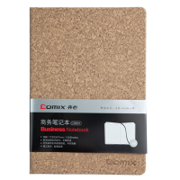 齐心 C5831 18K 软木纹皮面笔记本 咖啡色 122张/本(单位:本)