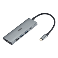 飚王 SC212 TYPE-C 转HDMI+PD3.0+USB3.0*2+USB2.0五合一扩展坞(单位:个)太空灰