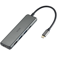 飚王 SC213 TYPE-C 转HDMI+PD3.0+USB3.0*2+USB2.0五合一扩展坞(单位:个)太空灰