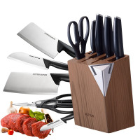 苏泊尔(SUPOR)尖峰刀具套装七件套多用剪切片刀果蔬刀砍骨刀刀座磨刀器TK1522Q