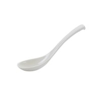 密胺汤勺仿瓷塑料长柄小勺子 感应出勺机勺子 白色 单个装(50起订)