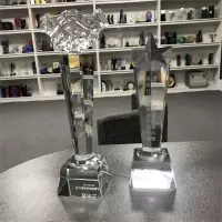 企业定制 水晶奖杯定制大拇指五角星公司年会定制企业优秀员工运动会奖牌(20个起售)