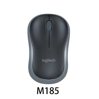 罗技(Logitech)M185鼠标 无线鼠标 办公鼠标 对称鼠标 黑色灰边 带无线2.4G接收器
