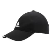 阿迪达斯 (adidas)男帽子女帽2023夏季新款运动帽子休闲帽学生旅游透气遮阳帽鸭舌帽 GM6274/黑色/边沿白色