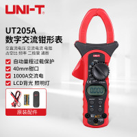 优利德(UNI-T)UT205A交流电流钳形表1000A智能防烧数字万用表电流表