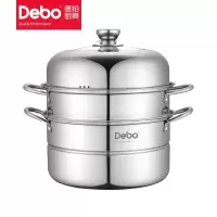 Debo德铂 DEP-285 奥格斯堡不锈钢蒸汤锅 7L大容量多用双层锅 28cm