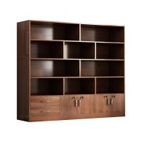 亿家达 书柜家用靠墙储物柜落地书架(不含安装)加宽30[带锁+全背板]80*30*180(1个)