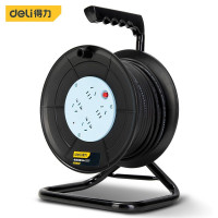 得力(deli)DL8830S工程接线盘移动电缆盘电线盘拖线盘卷线盘插座插排过热保护4位 30m1.0线径 1个