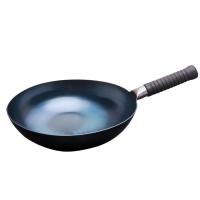 金卫德 章丘铁锅 不粘锅无涂层家用手工锻打燃气灶圆底老式铁锅 32cm礼品锅不带盖(适用于2-3人)BJD001