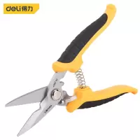 得力 DL2907 电子剪多功能电工剪铝皮铁皮剪剥线钳 7英寸 2把装 1件