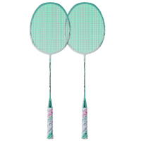 佑美(YOU MEI)亚运会专业羽毛球拍对拍双拍大学生超轻复合碳素纤维耐打成品套装 绿色-双拍-羽毛球*3手胶