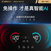 康宝消毒柜 二星级消毒80L家用立式办公室厨房碗具奶瓶碗筷上下分层智能触摸 XDZ80-LC7A