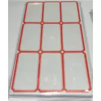 百有 91 红色不干胶标签贴纸约64*37mm 9枚/张 50张/包一包装