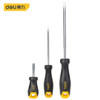 得力(deli)塑柄一字螺丝批螺丝刀手动起子6x150mm DL6261501