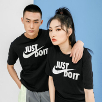 耐克(NIKE)男女同款短袖23夏新款大logo纯棉圆领运动休闲半袖T恤AR5007-011 AR5007-011 黑色