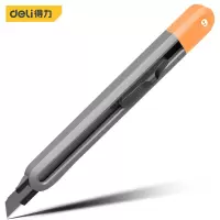 得力(deli)HT4009C 自锁美工刀 国民家居home系列壁纸刀裁纸刀地毯刀德国设计 9mm橙色 2把装 1件