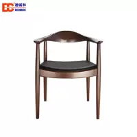 北京德诚和 休闲椅餐厅餐椅实木椅子办公室洽谈椅实木休闲圈椅