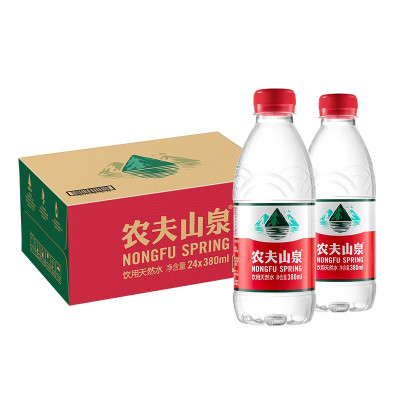 农夫山泉 饮用天然水 380ml*24瓶 纸箱装