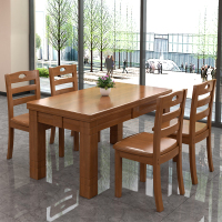 仓迪 CD-1900 餐桌椅1桌4椅原木色餐桌椅单位食堂餐厅木制餐桌餐椅组合