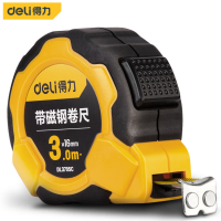得力(deli) 3个装 高精度钢卷尺 伸缩尺米尺尺钩带磁性 [3m*16mm]DL3795C