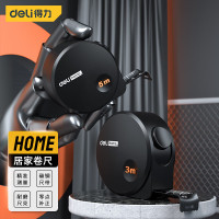 得力(deli)home系列3m硅胶钢卷尺盒尺伸缩尺木工尺测量工具3mx16mm HT8316