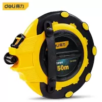 得力(deli)3倍速盒式皮卷尺工地测量尺测距尺20m DL9920