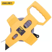 得力(deli)塑壳架式皮卷尺50mx12.5mm 架式纤维长卷尺布尺测量皮尺米尺 DL98050