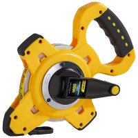 得力 deli 3倍速塑壳架式皮卷尺 工地施工测量塑壳皮卷尺 手提式卷尺 钢卷尺30mx12.5mm DL98030B