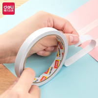 得力(deli) 高粘性双面胶棉纸双面胶带强力办公双面胶带办公用品 12mm*10y 30405