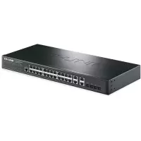 TP-LINK TL-SL3428-Combo 企业二层网管型交换机百兆千兆以太网交换机网络分线器 24口百兆交换机